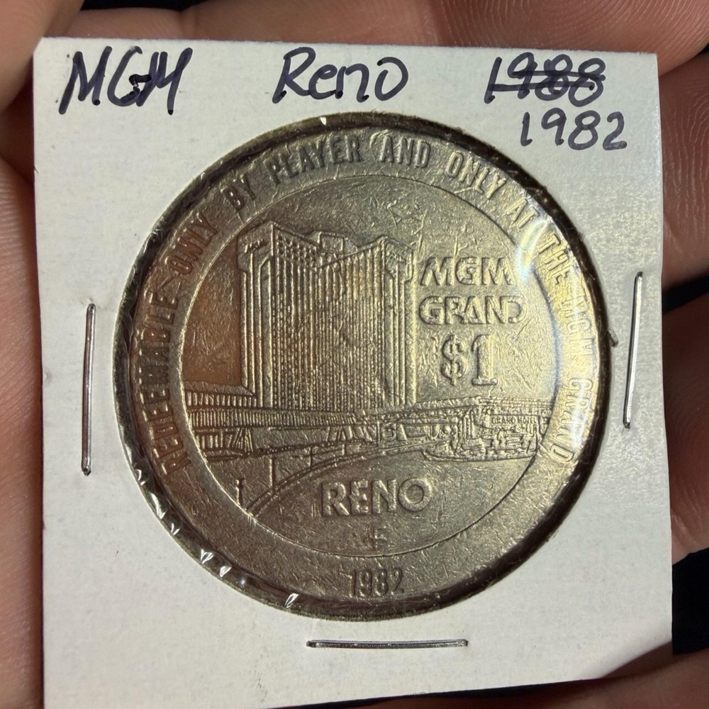MGM Grand Reno Nevada 1982 Gaming Token Slot Vegas History